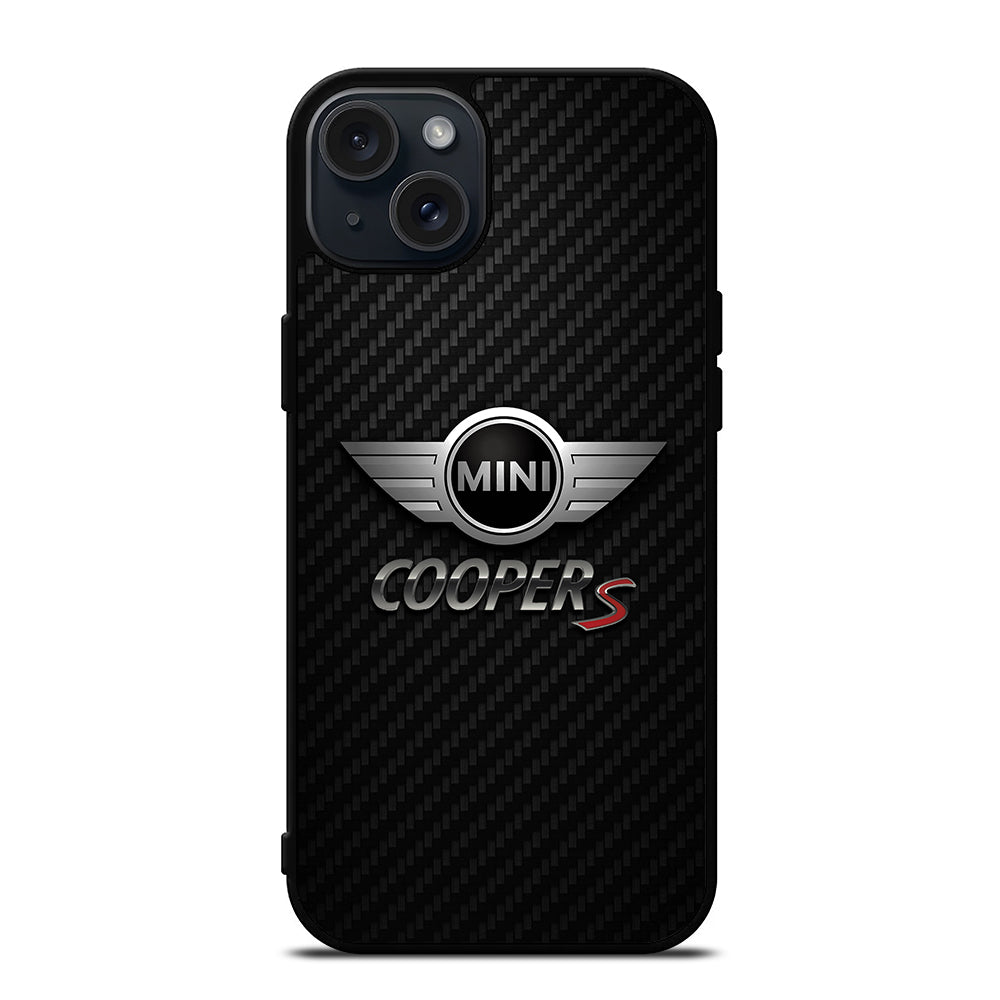 MINI COOPER S CARBON LOGO iPhone 15 Plus Case Cover