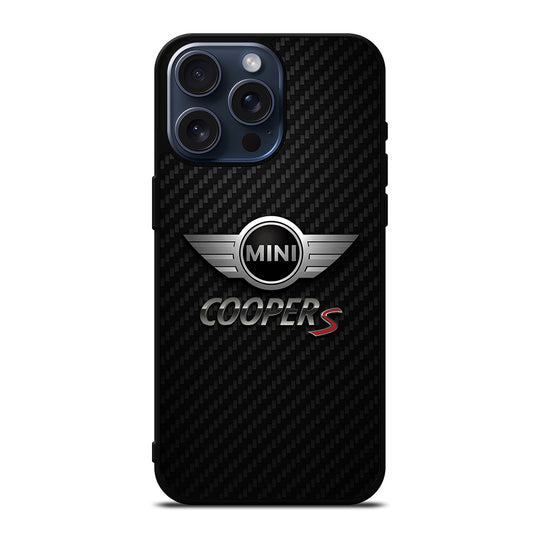 MINI COOPER S CARBON LOGO iPhone 15 Pro Max Case Cover