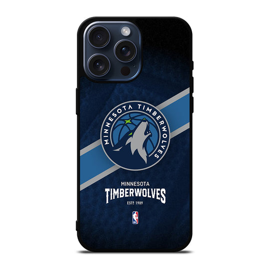 MINNESOTA TIMBERWOLVES NBA LOGO iPhone 15 Pro Max Case Cover