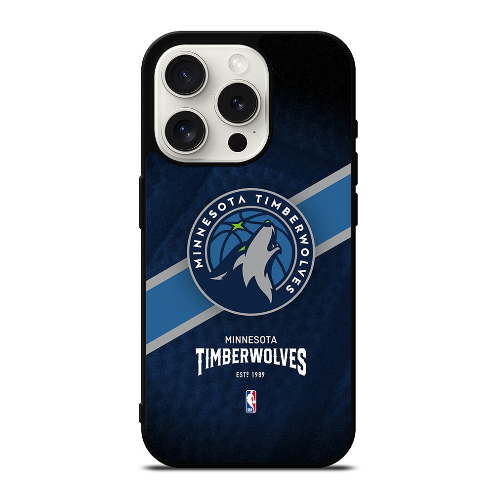MINNESOTA TIMBERWOLVES NBA LOGO iPhone 15 Pro Case Cover