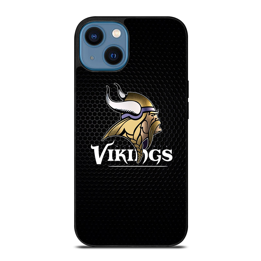 MINNESOTA VIKINGS METAL LOGO iPhone 14 Case Cover