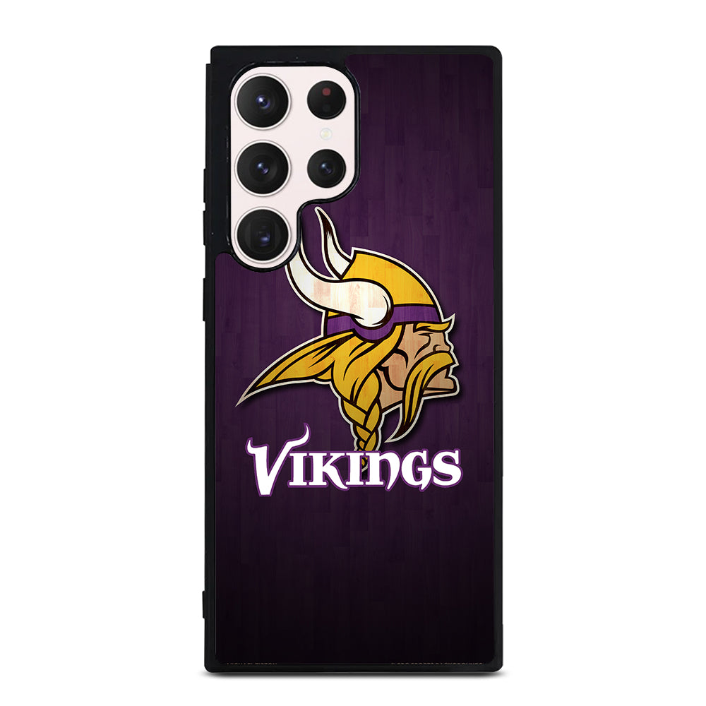MINNESOTA VIKINGS WOODEN LOGO Samsung Galaxy S23 Ultra Case Cover