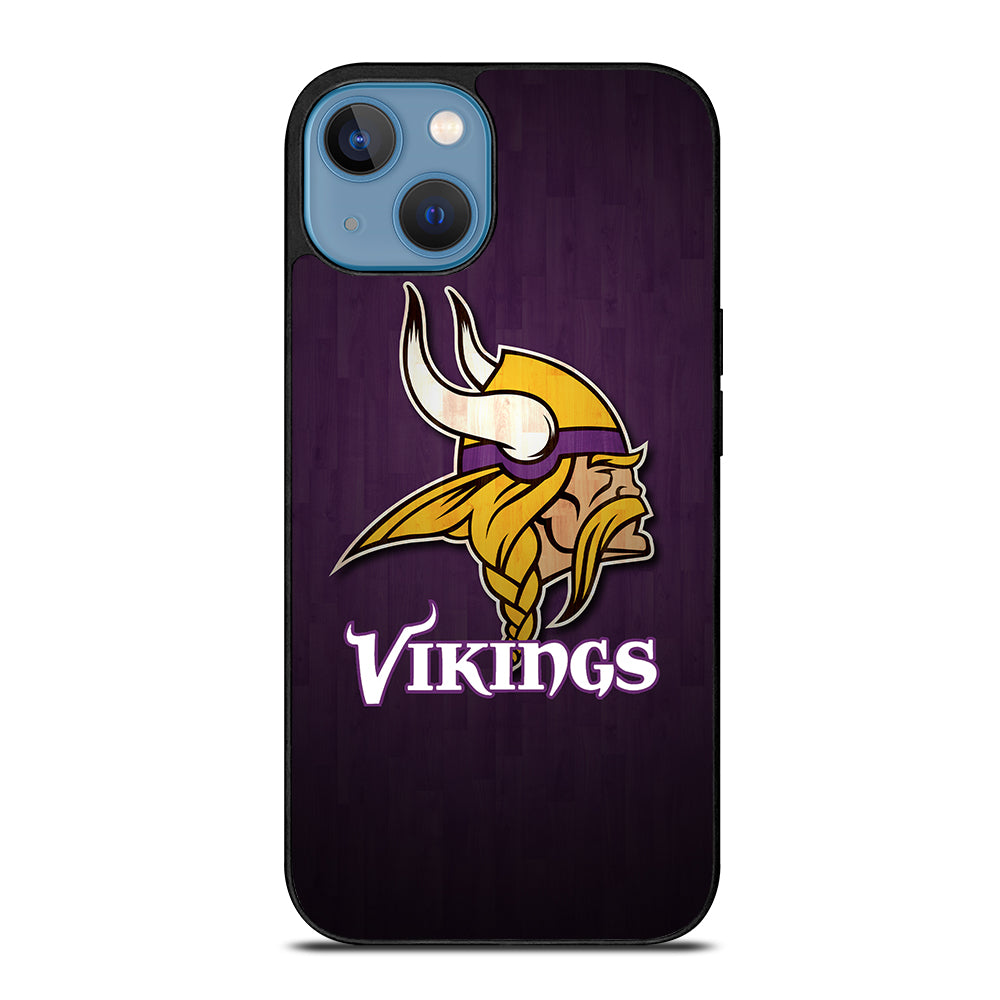 MINNESOTA VIKINGS WOODEN LOGO iPhone 13 Case Cover