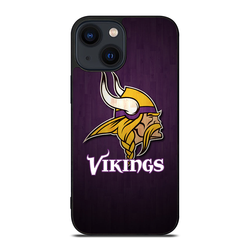 MINNESOTA VIKINGS WOODEN LOGO iPhone 14 Plus Case Cover