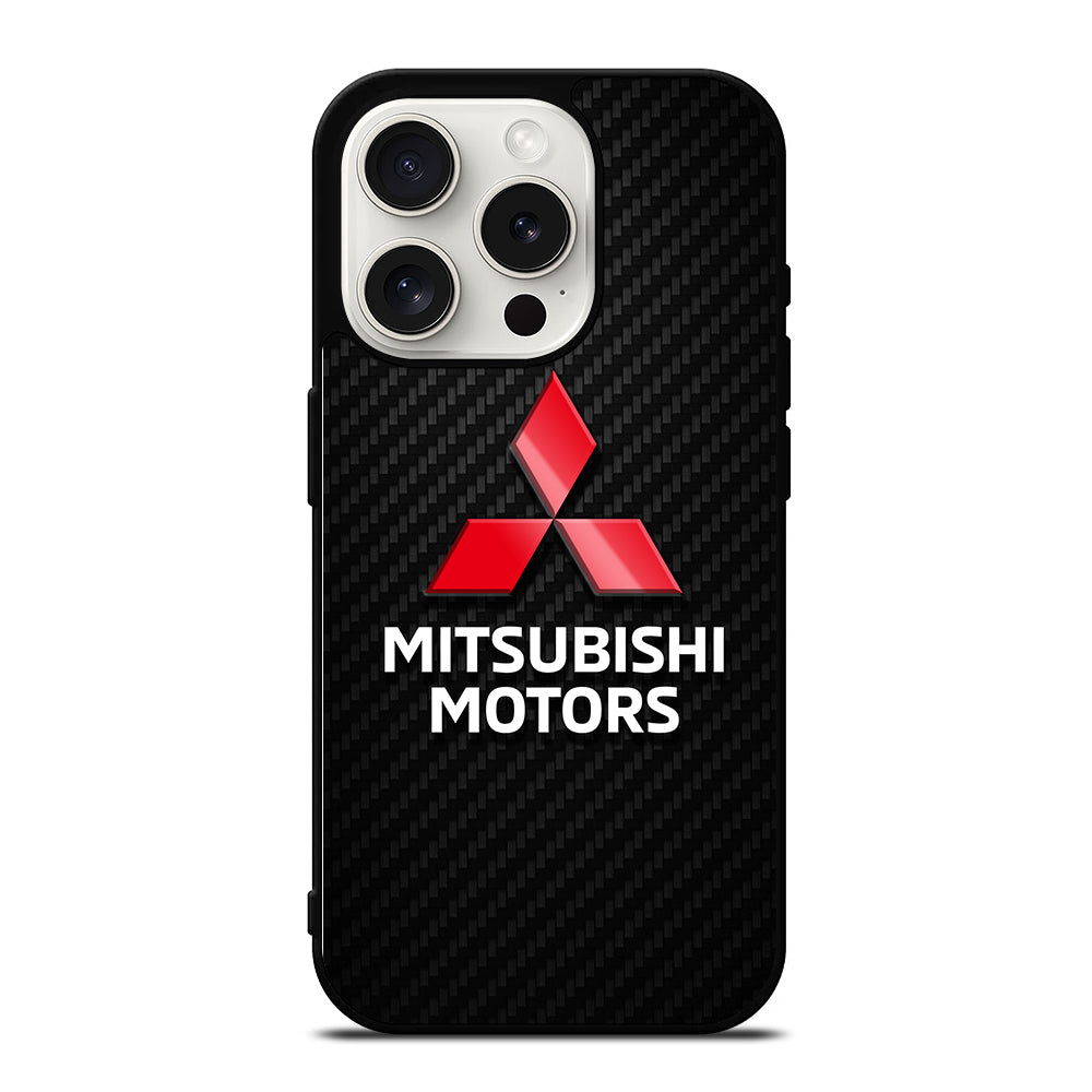 MITSUBISHI MOTORS LOGO CARBON iPhone 15 Pro Case Cover