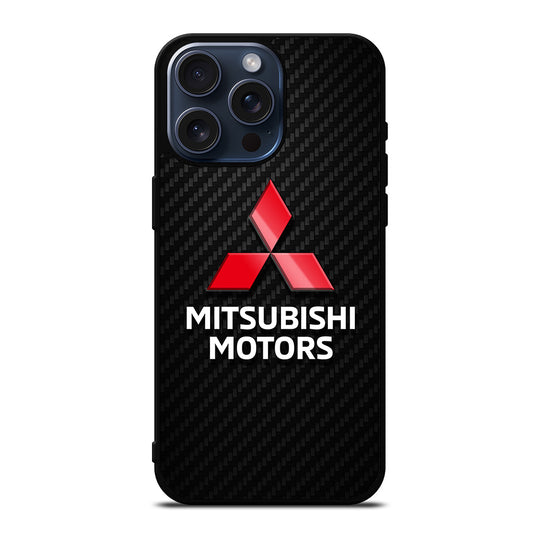 MITSUBISHI MOTORS LOGO CARBON iPhone 15 Pro Max Case Cover