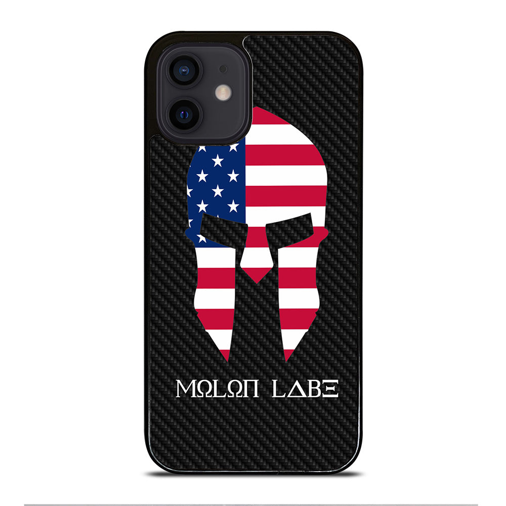 MOLON LABE AMERICAN FLAG CARBON LOGO iPhone 12 Mini Case Cover