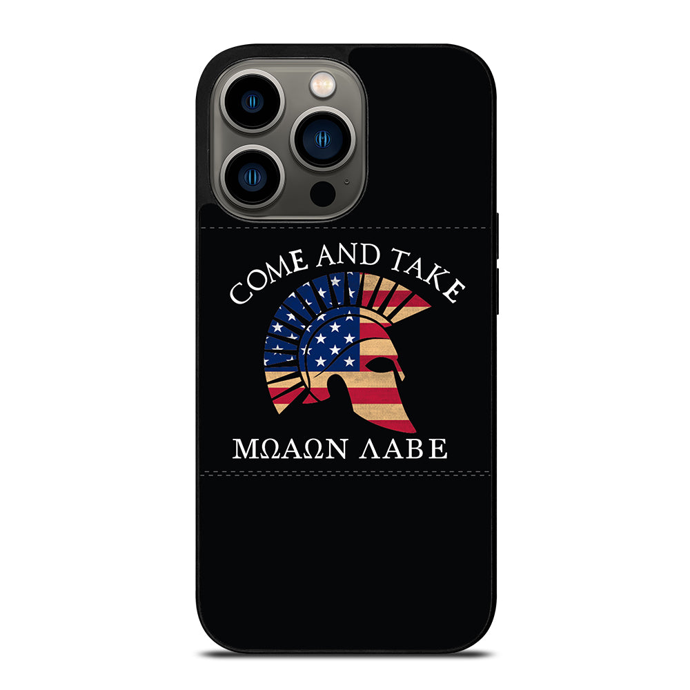 MOLON LABE AMERICAN FLAG HELMET iPhone 13 Pro Case Cover