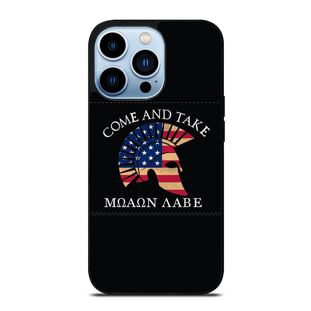MOLON LABE AMERICAN FLAG HELMET iPhone 13 Pro Max Case Cover