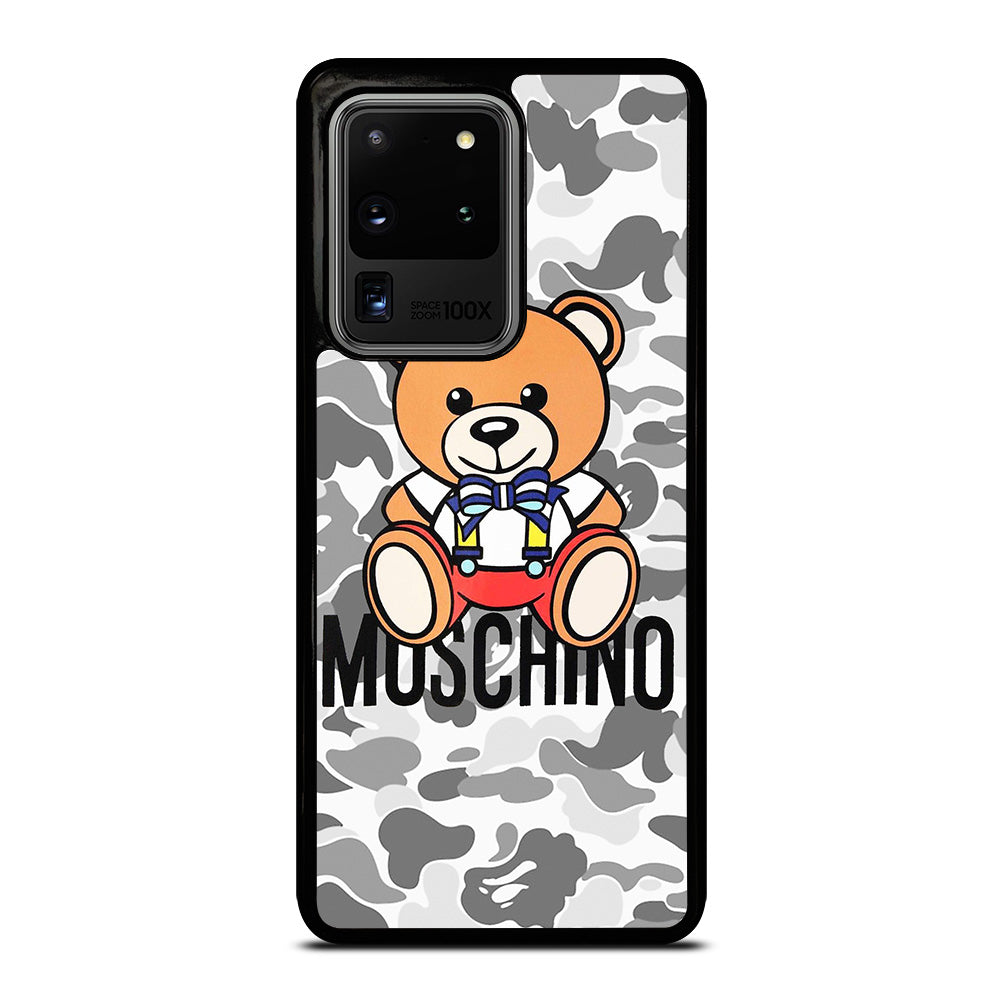 MOSCHINO TEDDY BEAR BAPE CAMO Samsung Galaxy S20 Ultra Case Cover