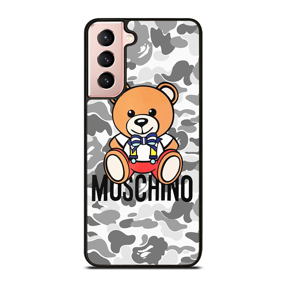 MOSCHINO TEDDY BEAR BAPE CAMO Samsung Galaxy S21 Case Cover