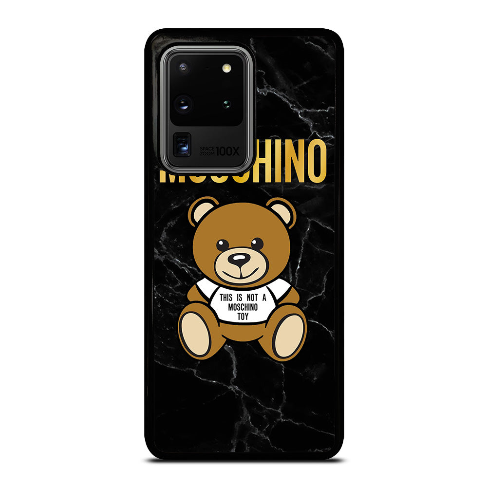 MOSCHINO TEDDY BEAR BLACK MARBLE Samsung Galaxy S20 Ultra Case Cover