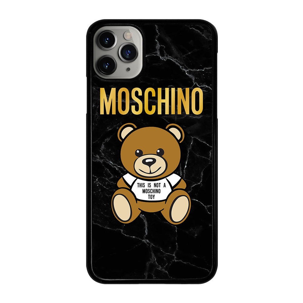 MOSCHINO TEDDY BEAR BLACK MARBLE iPhone 11 Pro Max Case Cover
