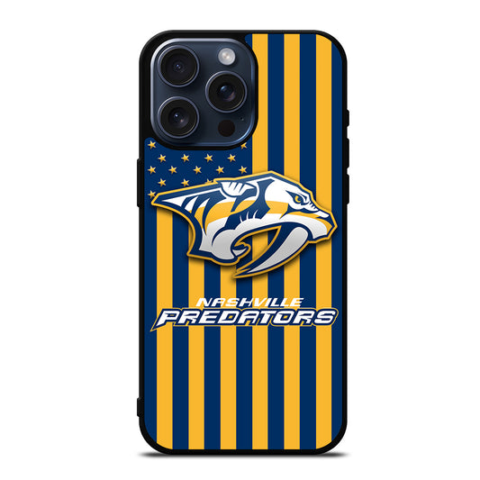 NASHVILLE PREDATORS NHL LOGO 3 iPhone 15 Pro Max Case Cover