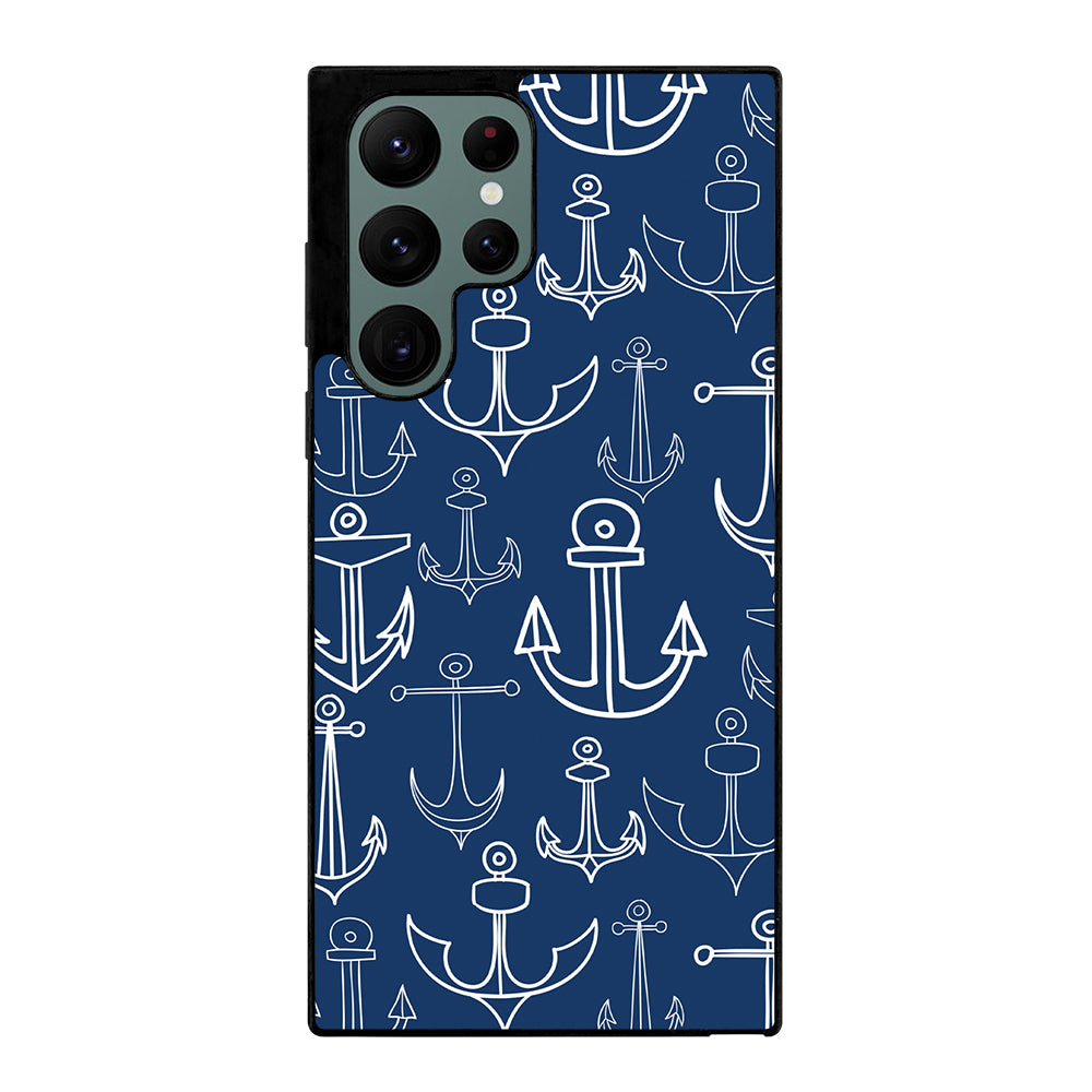 NAUTICAL ANCHOR PATTERN Samsung Galaxy S22 Ultra Case Cover
