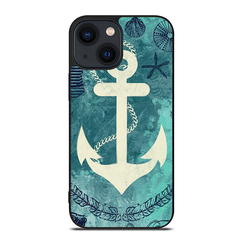 NAUTICAL ANCHOR ART iPhone 14 Plus Case Cover