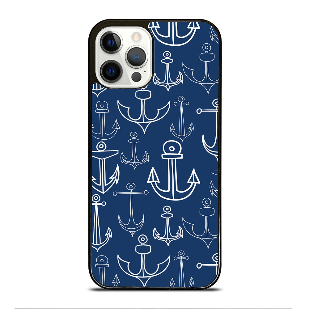 NAUTICAL ANCHOR PATTERN iPhone 12 Pro Case Cover