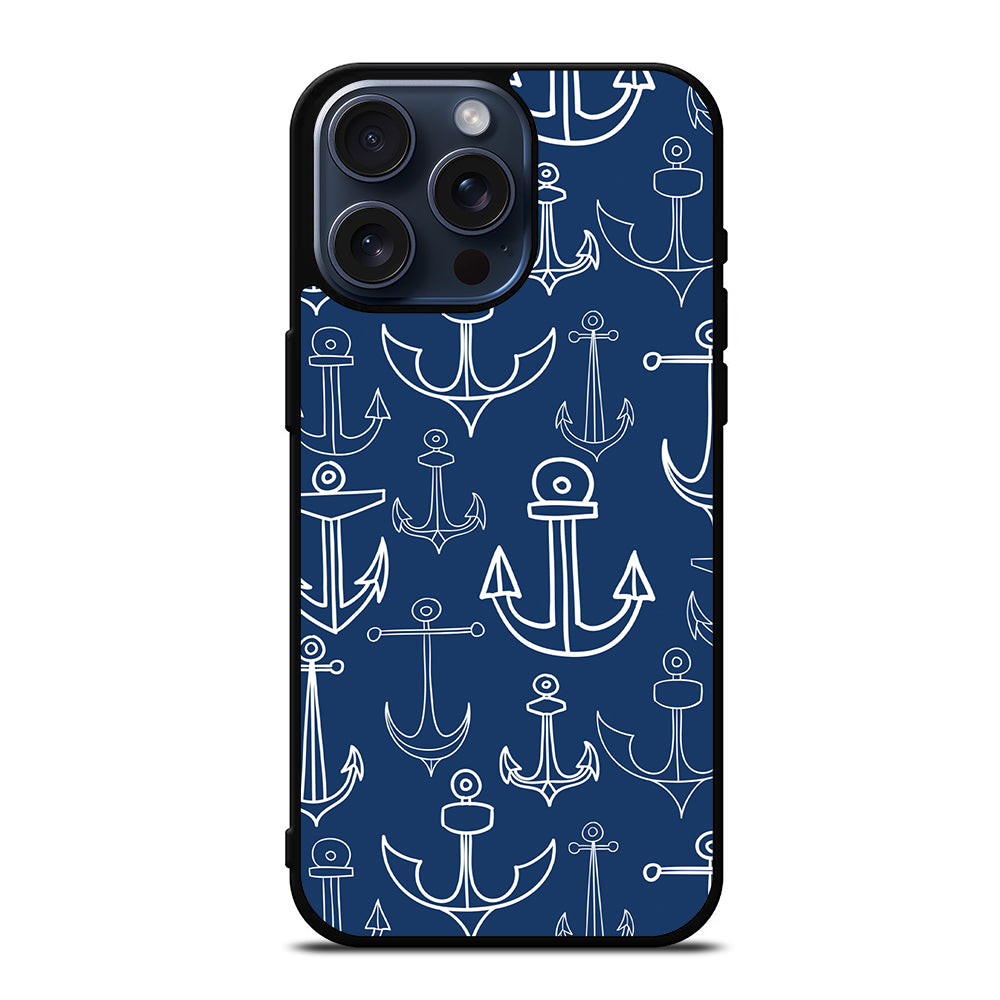 NAUTICAL ANCHOR PATTERN iPhone 15 Pro Max Case Cover