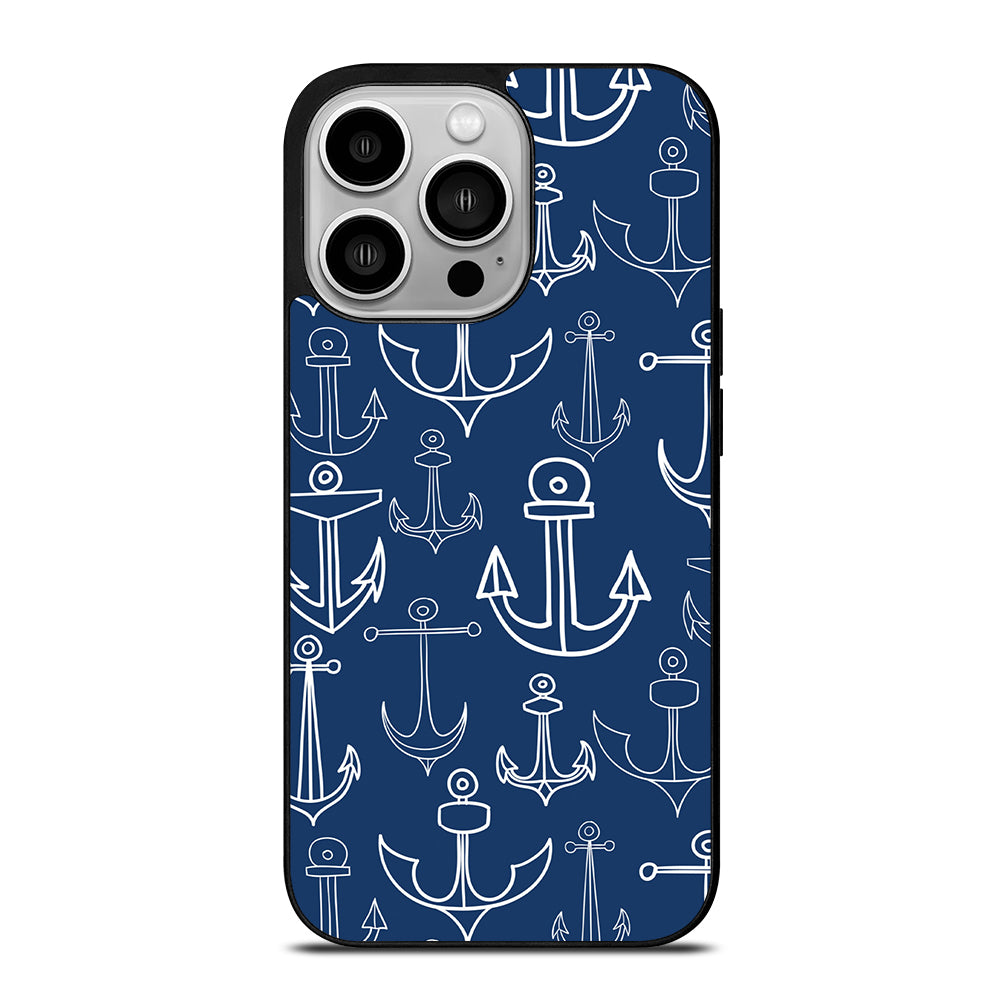NAUTICAL ANCHOR PATTERN iPhone 14 Pro Case Cover