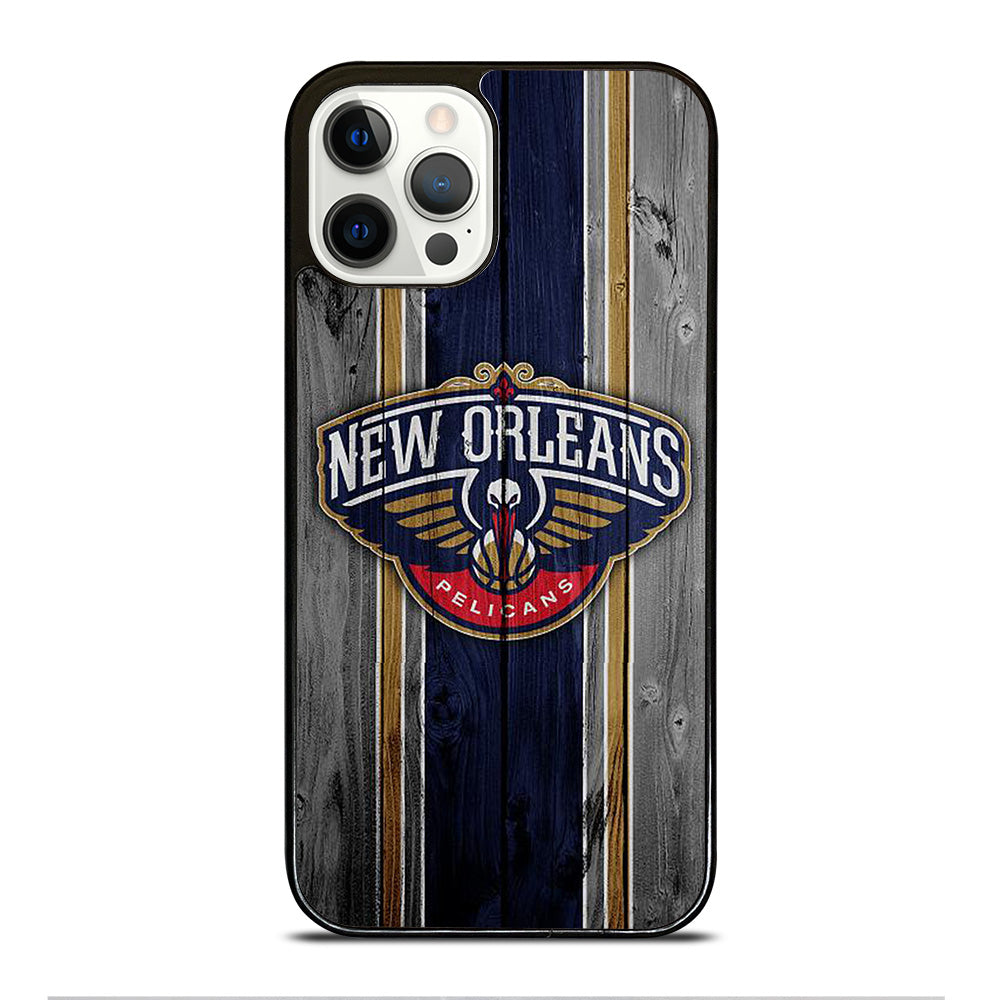 NEW ORLEANS PELICANS WOODEN LOGO iPhone 12 Pro Case Cover