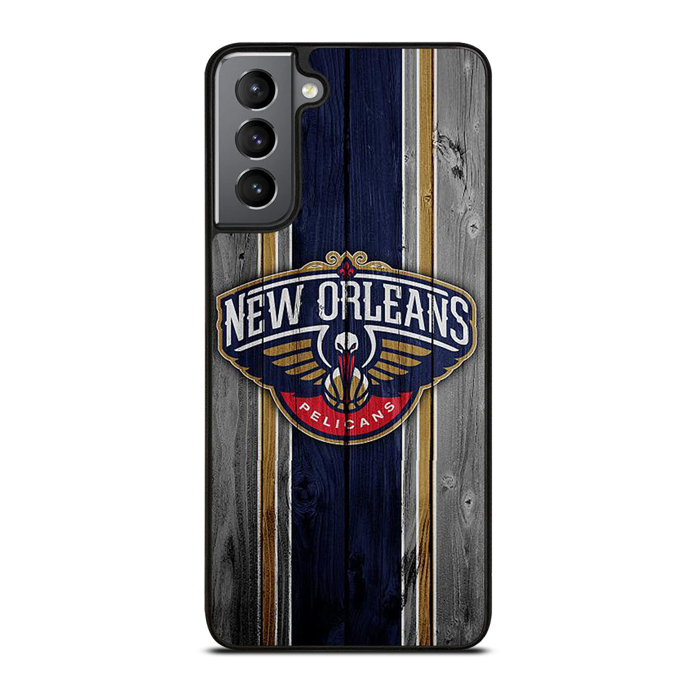 NEW ORLEANS PELICANS WOODEN LOGO Samsung Galaxy S21 Plus Case Cover