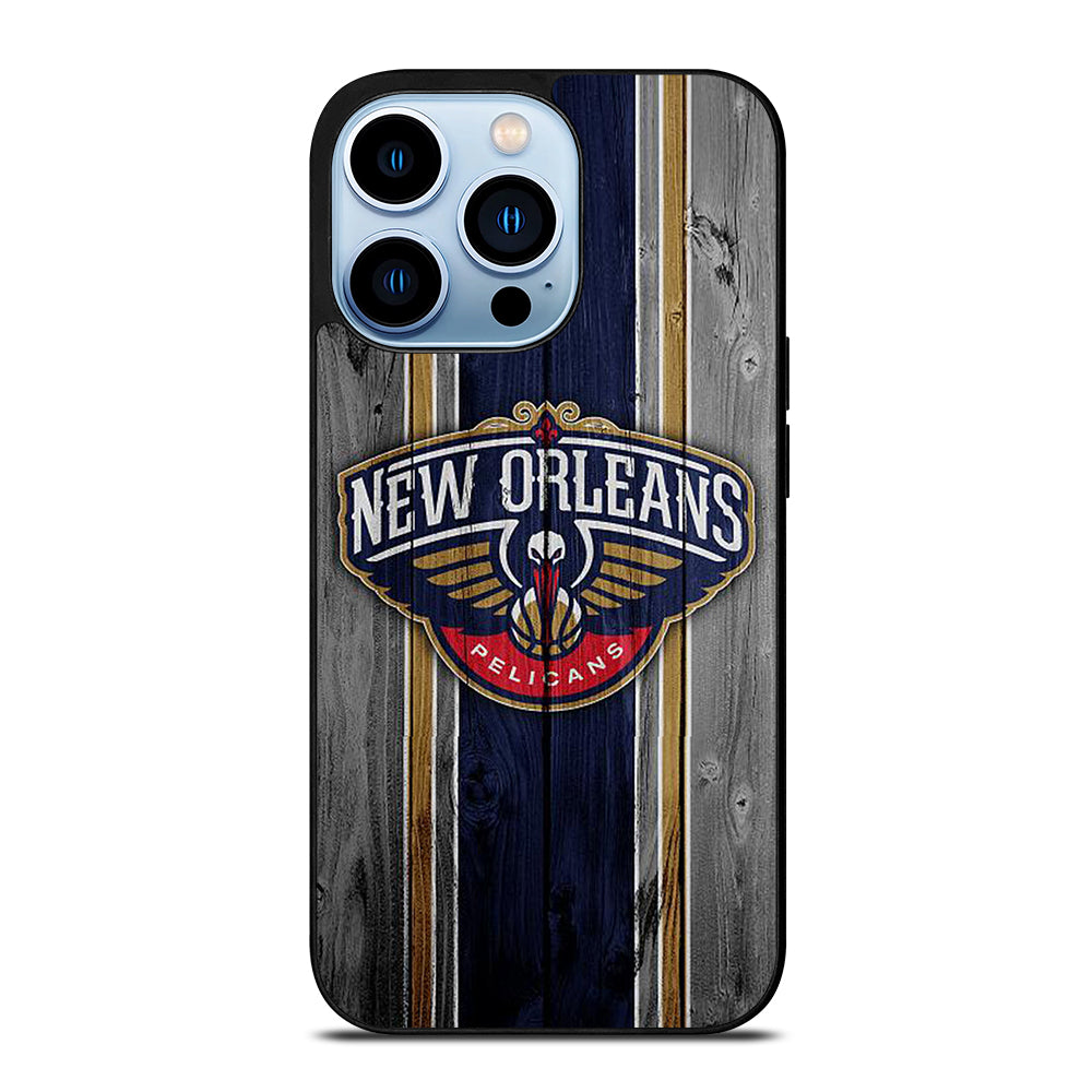 NEW ORLEANS PELICANS WOODEN LOGO iPhone 13 Pro Max Case Cover