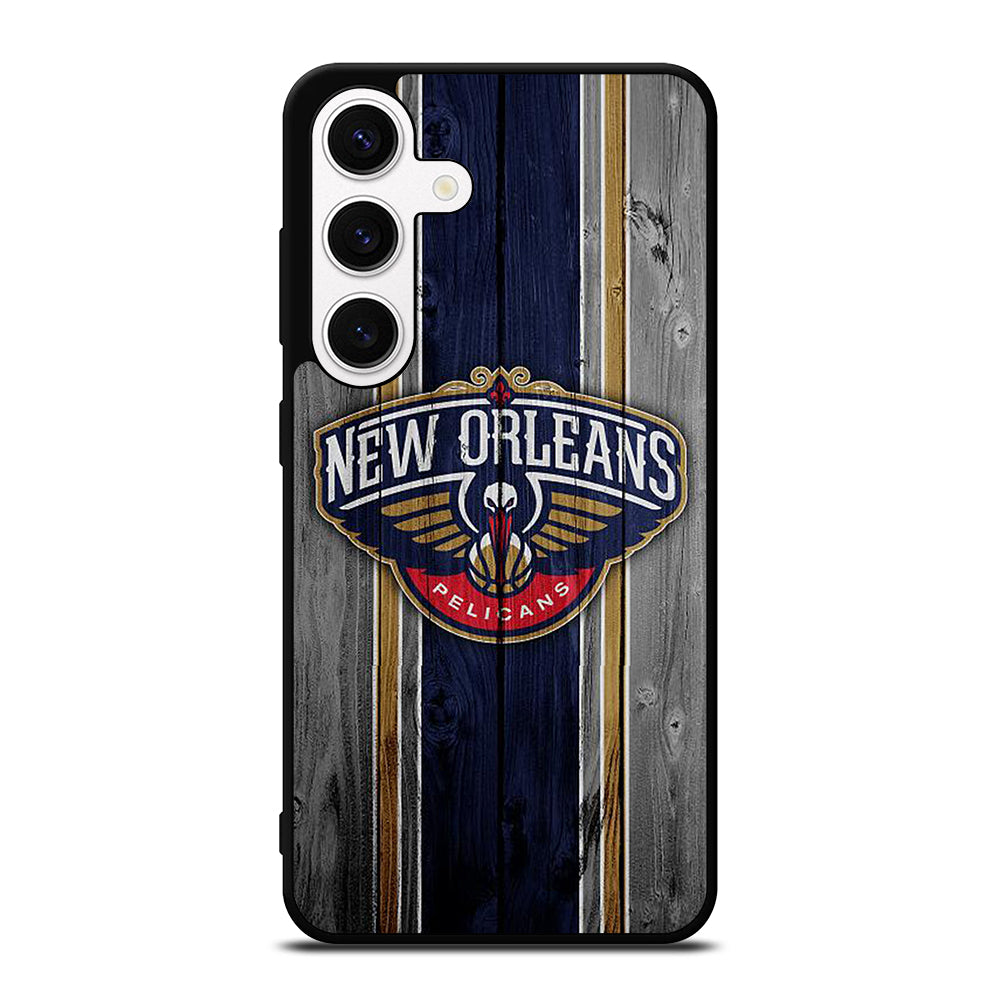 NEW ORLEANS PELICANS WOODEN LOGO Samsung Galaxy S24 Case Cover