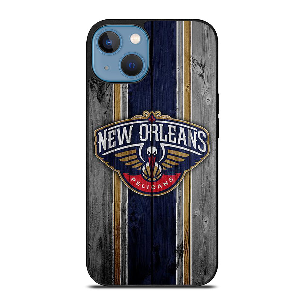 NEW ORLEANS PELICANS WOODEN LOGO iPhone 13 Case Cover