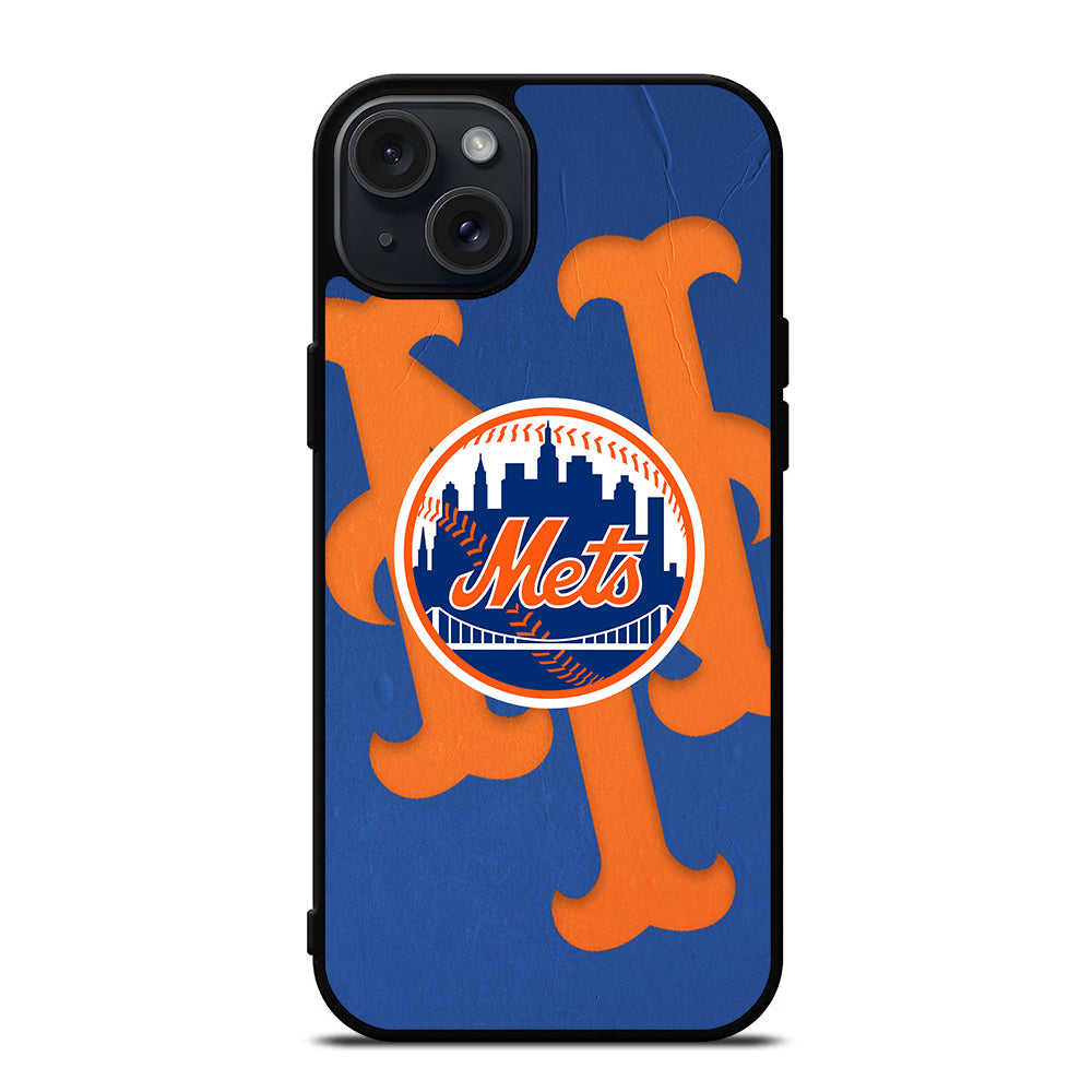 NEW YORK METS LOGO BASEBALL 1 iPhone 15 Plus Case Cover