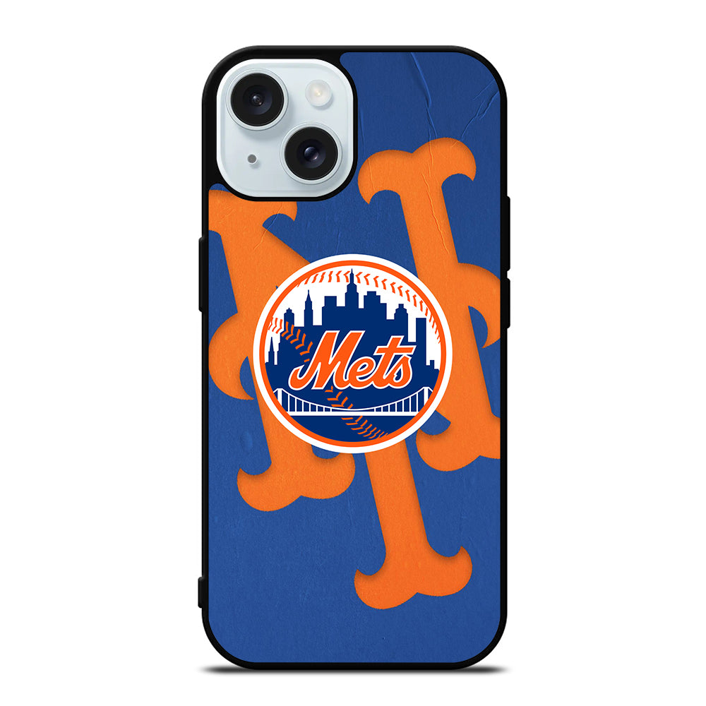 NEW YORK METS LOGO BASEBALL 1 iPhone 15 Case Cover