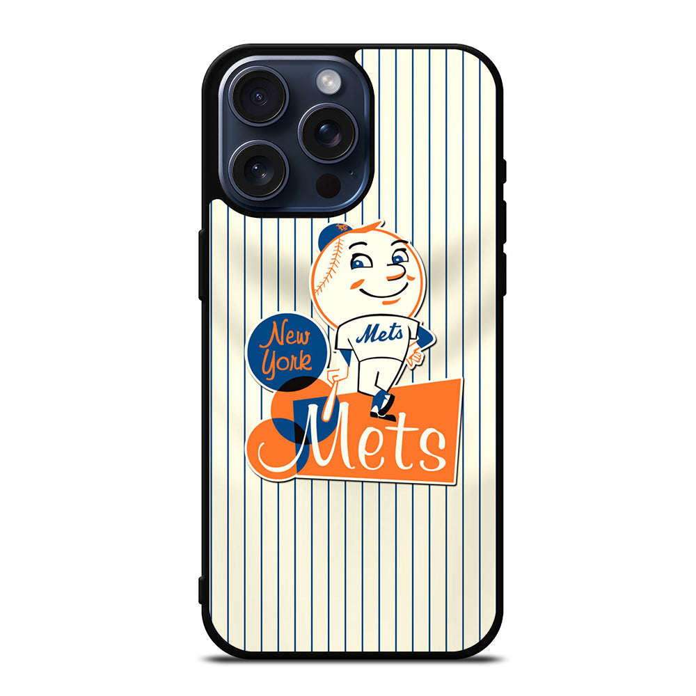 NEW YORK METS LOGO BASEBALL 2 iPhone 15 Pro Max Case Cover