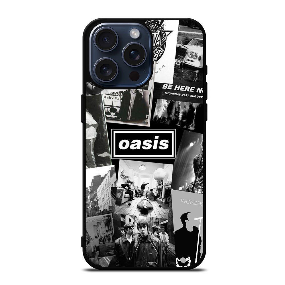 OASIS ROCK BAND COLLAGE iPhone 15 Pro Max Case Cover