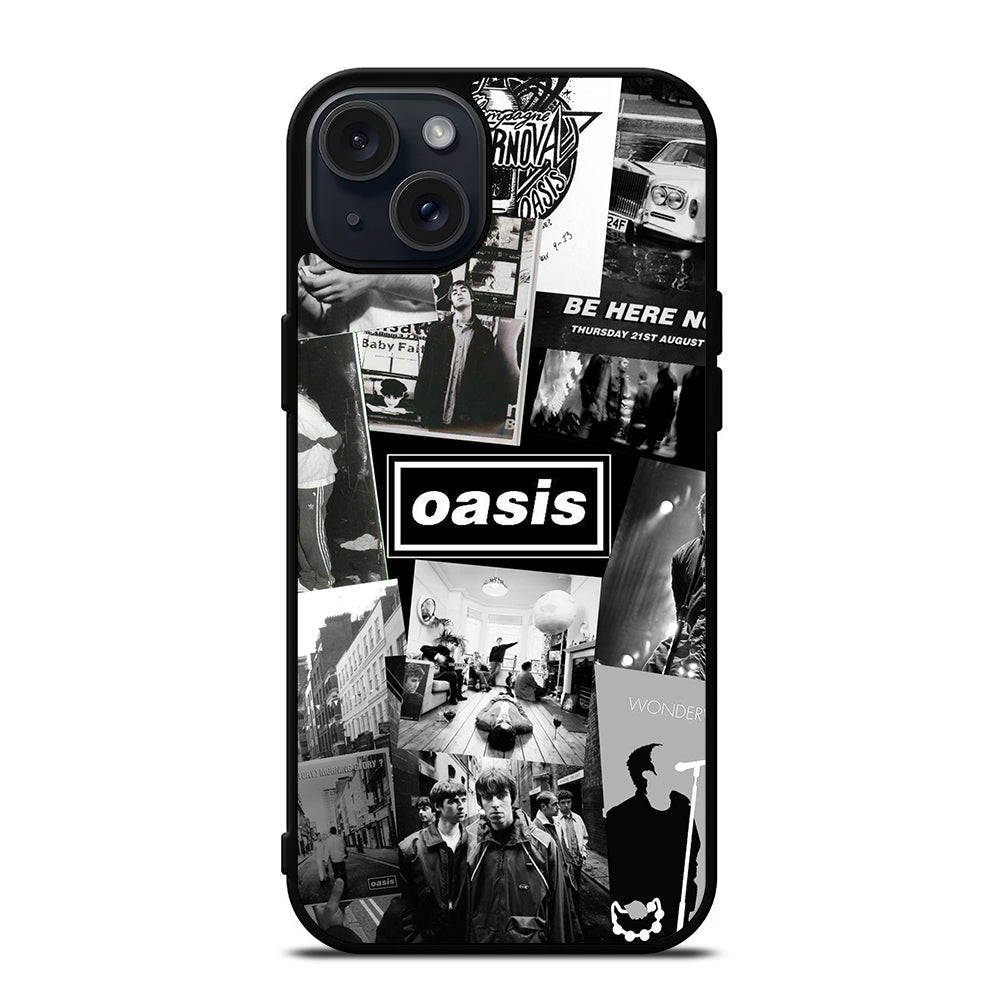 OASIS ROCK BAND COLLAGE iPhone 15 Plus Case Cover