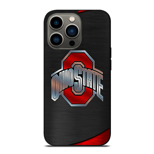 OHIO STATE BUCKEYES METAL LOGO iPhone 13 Pro Case Cover