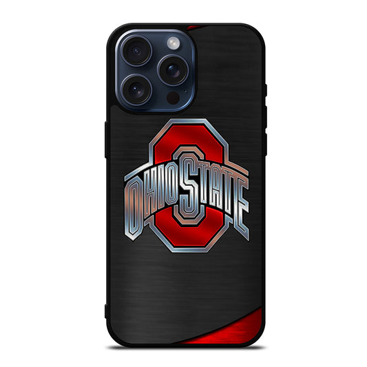OHIO STATE BUCKEYES METAL LOGO iPhone 15 Pro Max Case Cover