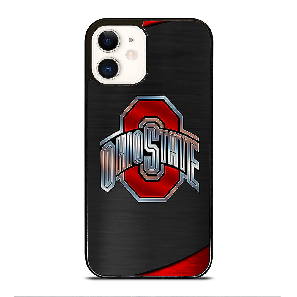 OHIO STATE BUCKEYES METAL LOGO iPhone 12 Case Cover