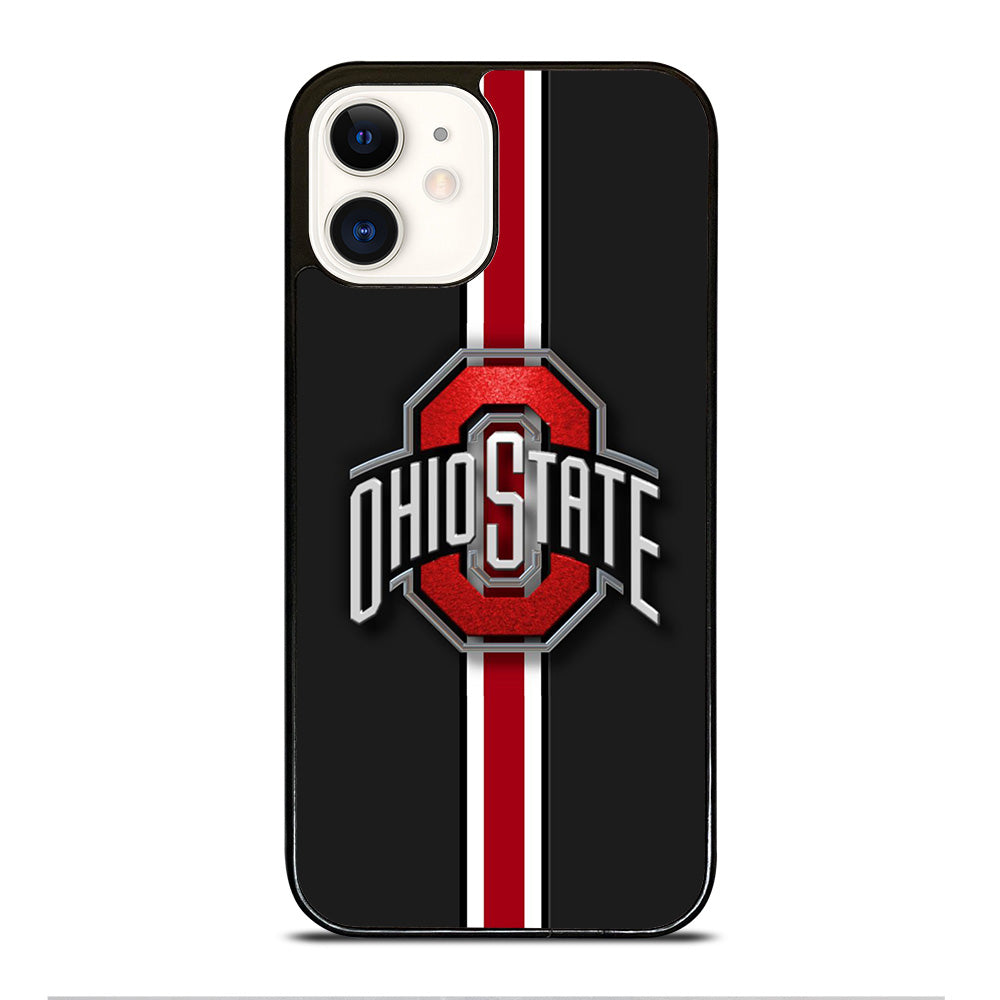 OHIO STATE BUCKEYES STRIPE LOGO iPhone 12 Case Cover