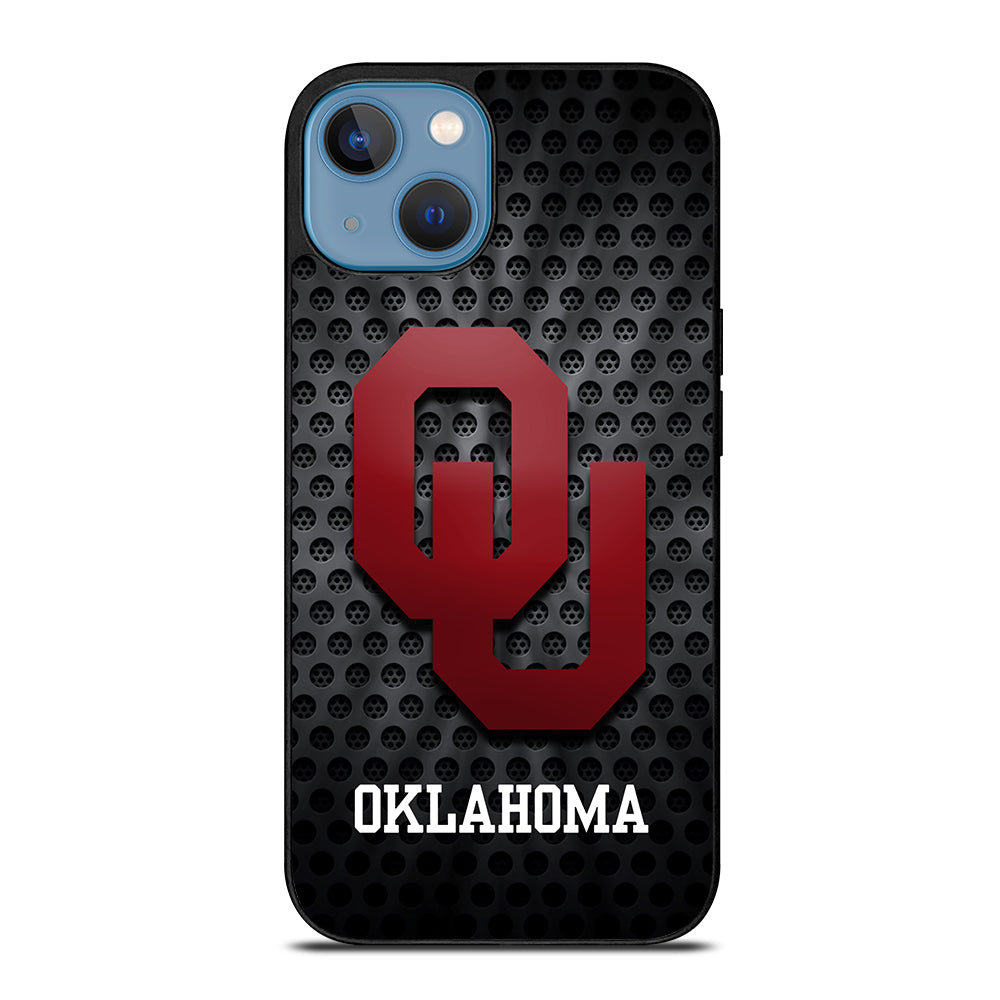 OKLAHOMA SOONERS NFL METAL LOGO iPhone 13 Case Cover