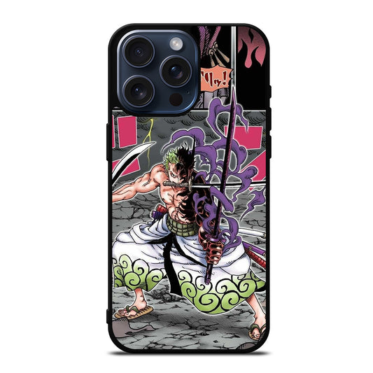 ONE PIECE RORONOA ZORO COMIC iPhone 15 Pro Max Case Cover