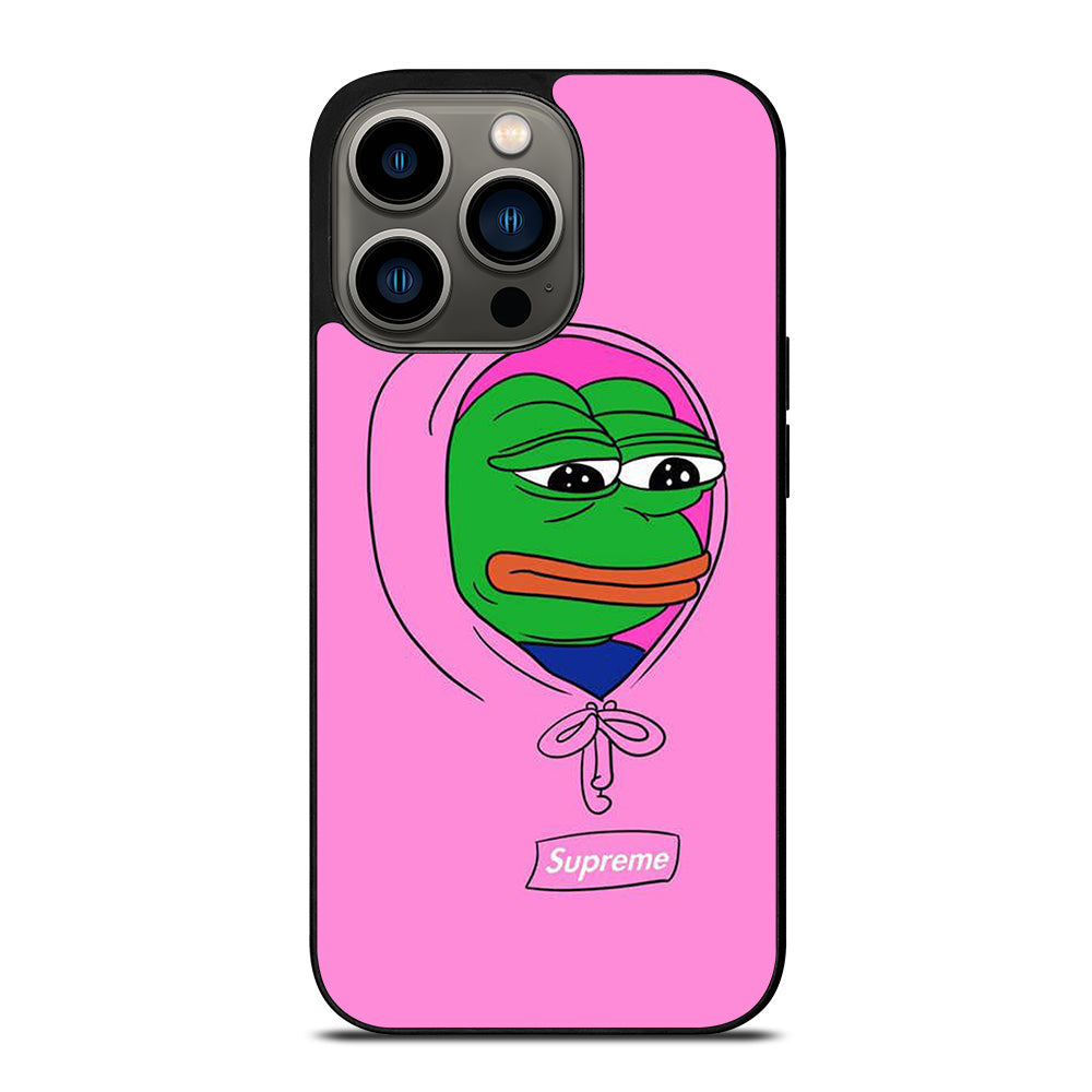 PEPE THE SMUG FROG PINK HOODIE iPhone 13 Pro Case Cover
