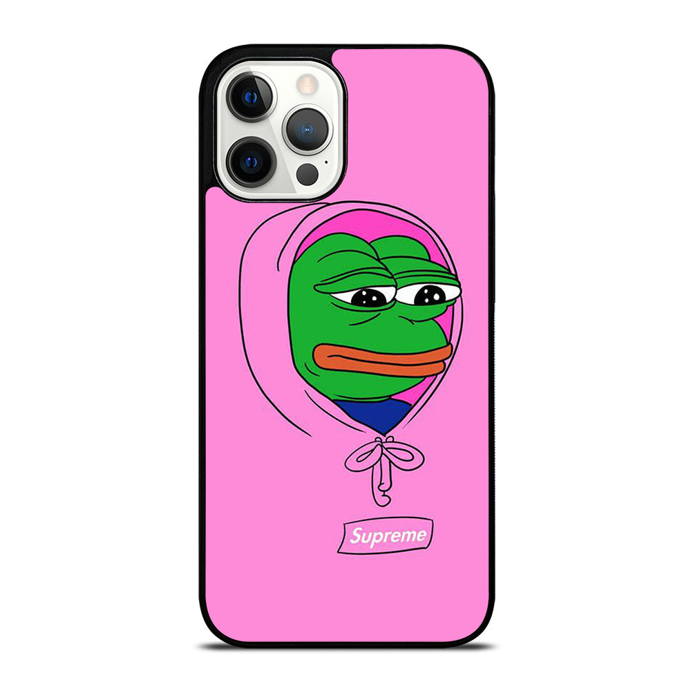 PEPE THE SMUG FROG PINK HOODIE iPhone 12 Pro Max Case Cover