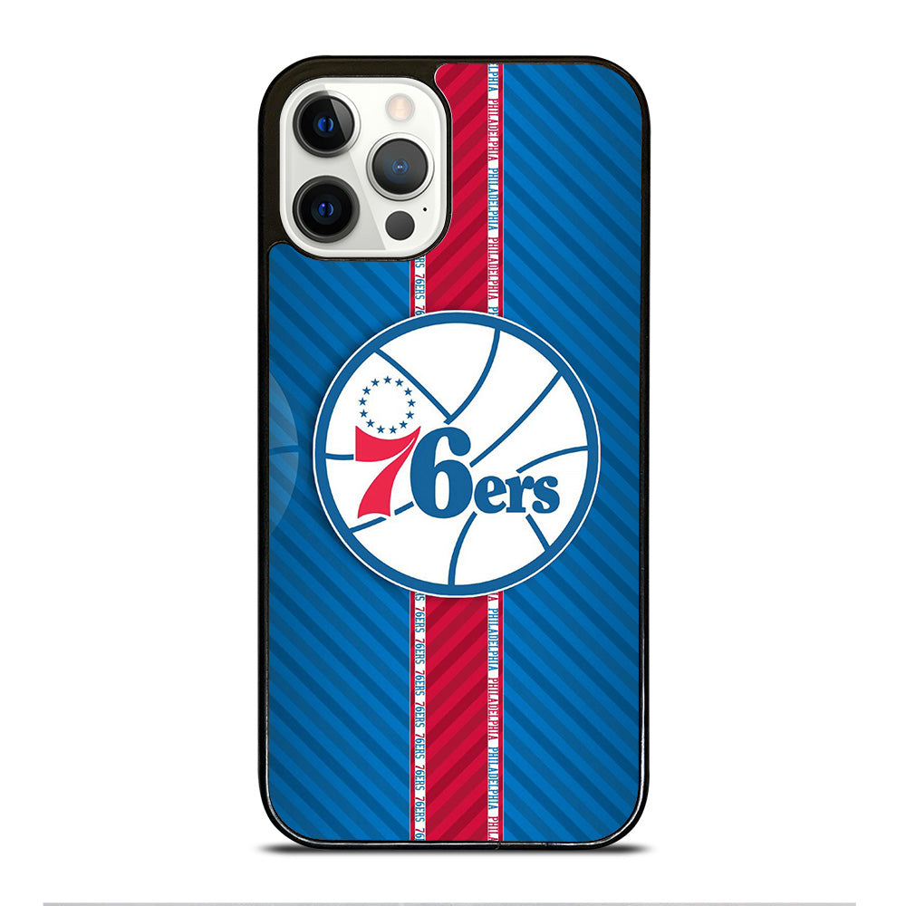 PHILADELPHIA 76ERS STRIPE EMBLEM iPhone 12 Pro Case Cover