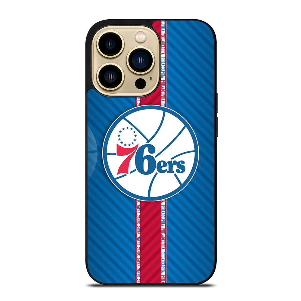 PHILADELPHIA 76ERS STRIPE EMBLEM iPhone 14 Pro Max Case Cover