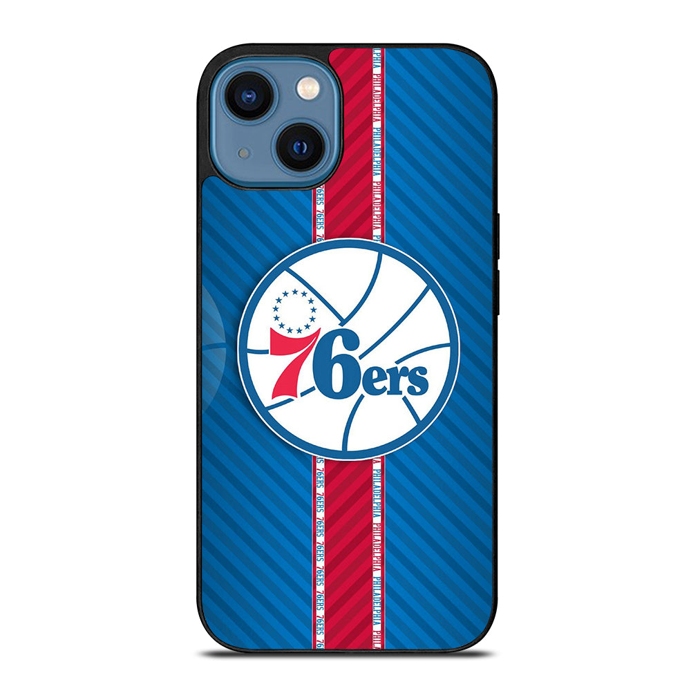 PHILADELPHIA 76ERS STRIPE EMBLEM iPhone 14 Case Cover