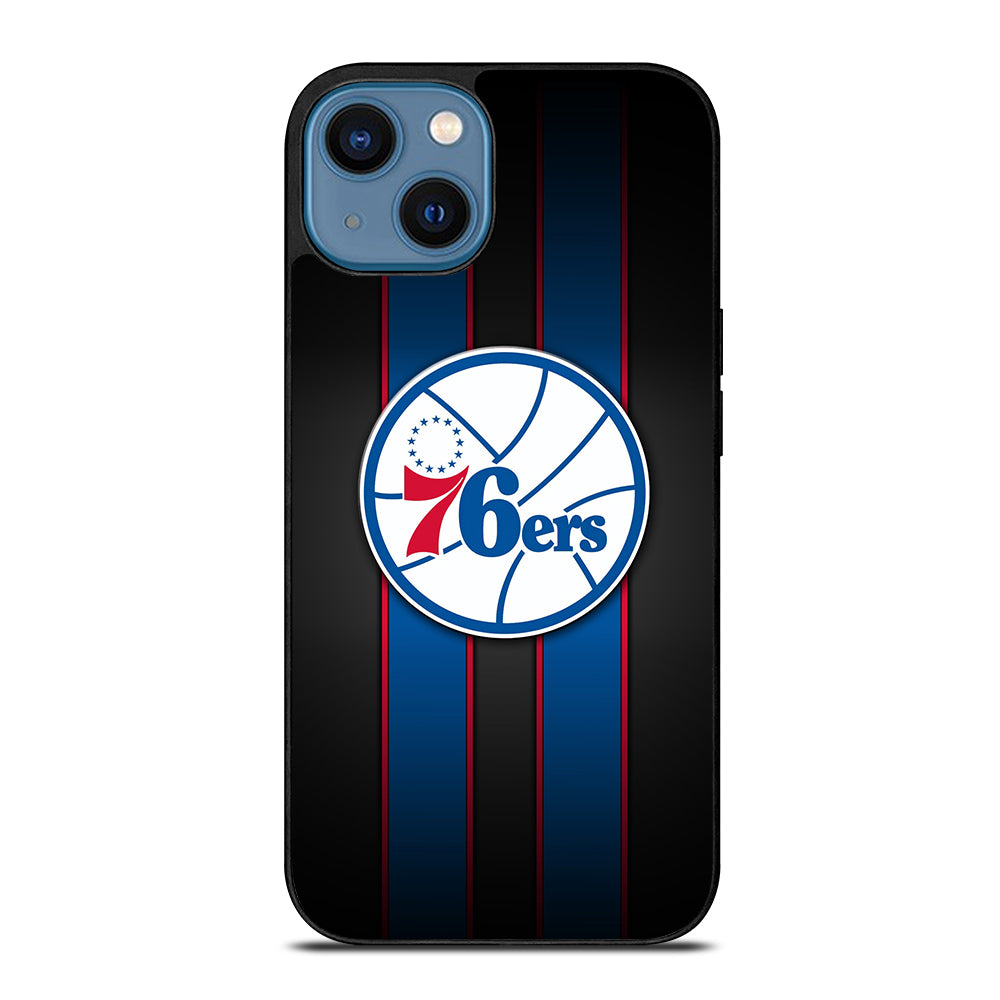 PHILADELPHIA 76ERS STRIPE LOGO iPhone 14 Case Cover