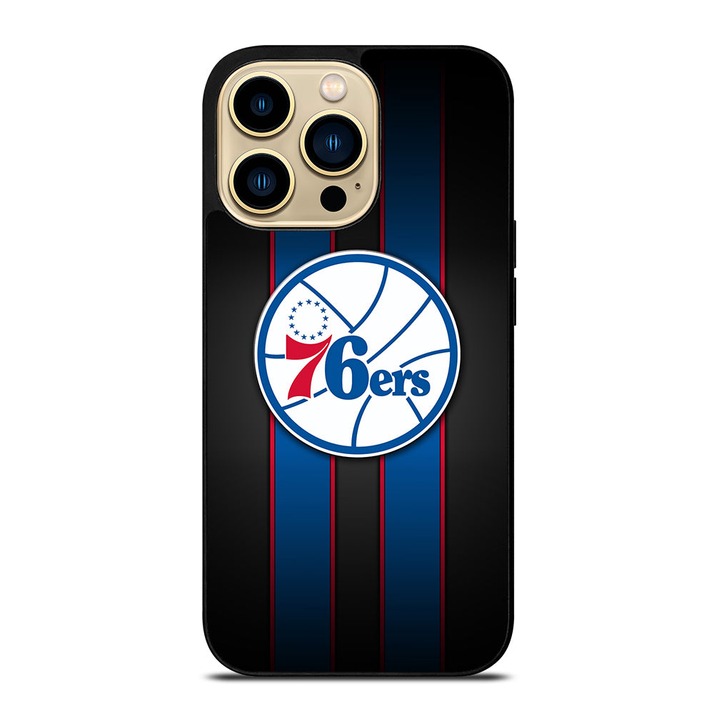 PHILADELPHIA 76ERS STRIPE LOGO iPhone 14 Pro Max Case Cover