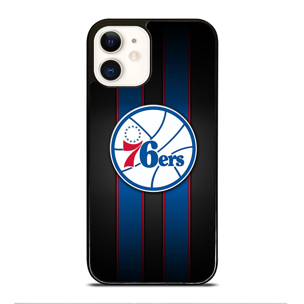 PHILADELPHIA 76ERS STRIPE LOGO iPhone 12 Case Cover