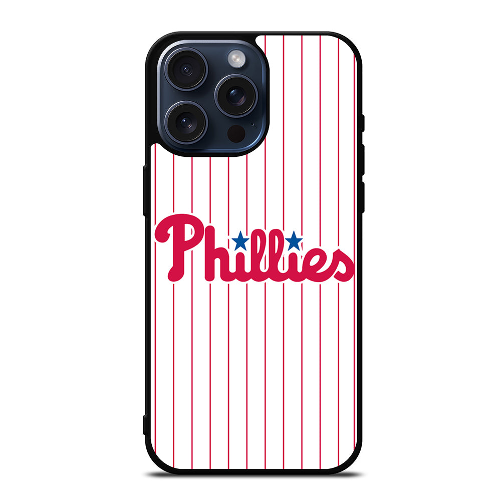 PHILADELPHIA PHILLIES MLB STRIPE iPhone 15 Pro Max Case Cover