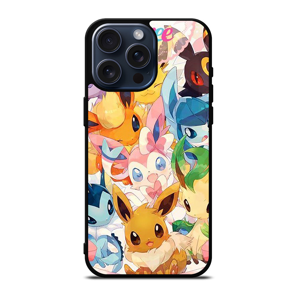 POKEMON EEVEE ALL EVOLUTION 1 iPhone 15 Pro Max Case Cover