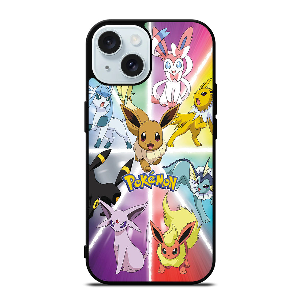 POKEMON EEVEE ALL EVOLUTION 3 iPhone 15 Case Cover